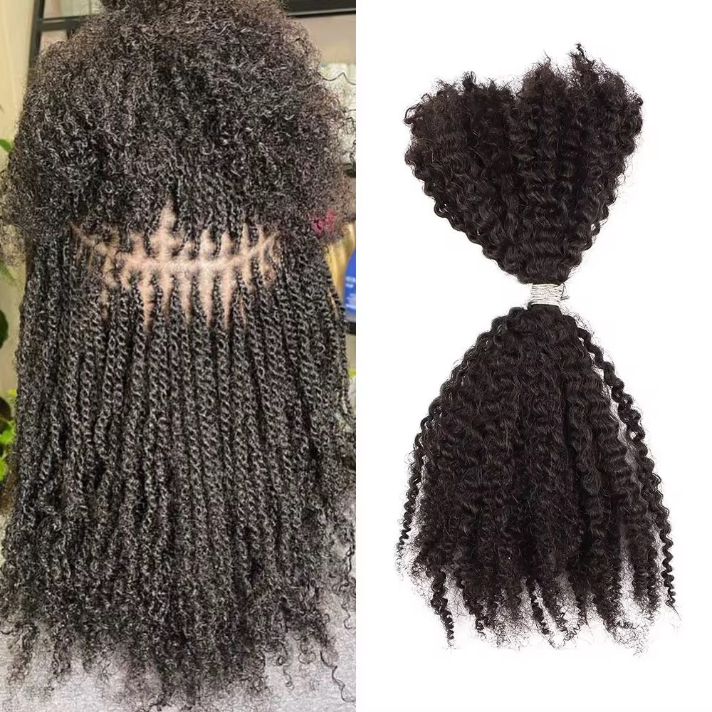 Afro kinky Bulk hair natural