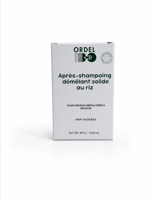 🧼 Après-Shampooing Solide au Riz – Démêlage & Brillance