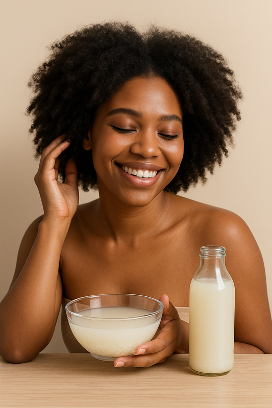 🌾 L’eau de riz fermentée : le secret ancestral pour des cheveux forts et une peau éclatante