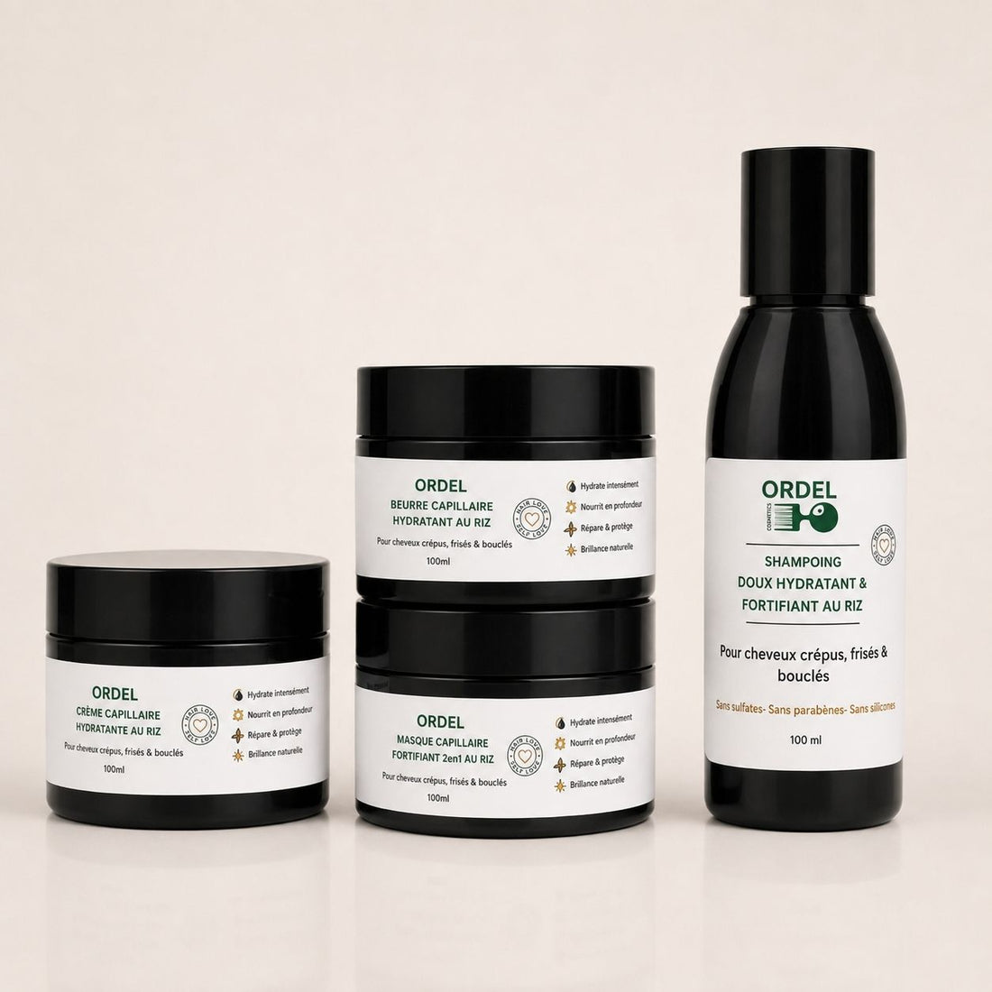 ✈️ Kit Voyage & Découverte – Rituel Complet au Riz (4 x 100ml)