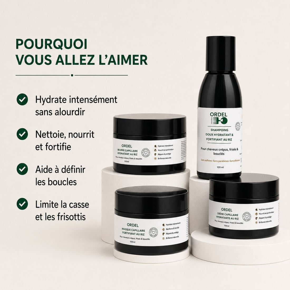 ✈️ Kit Voyage & Découverte – Rituel Complet au Riz (4 x 100ml)