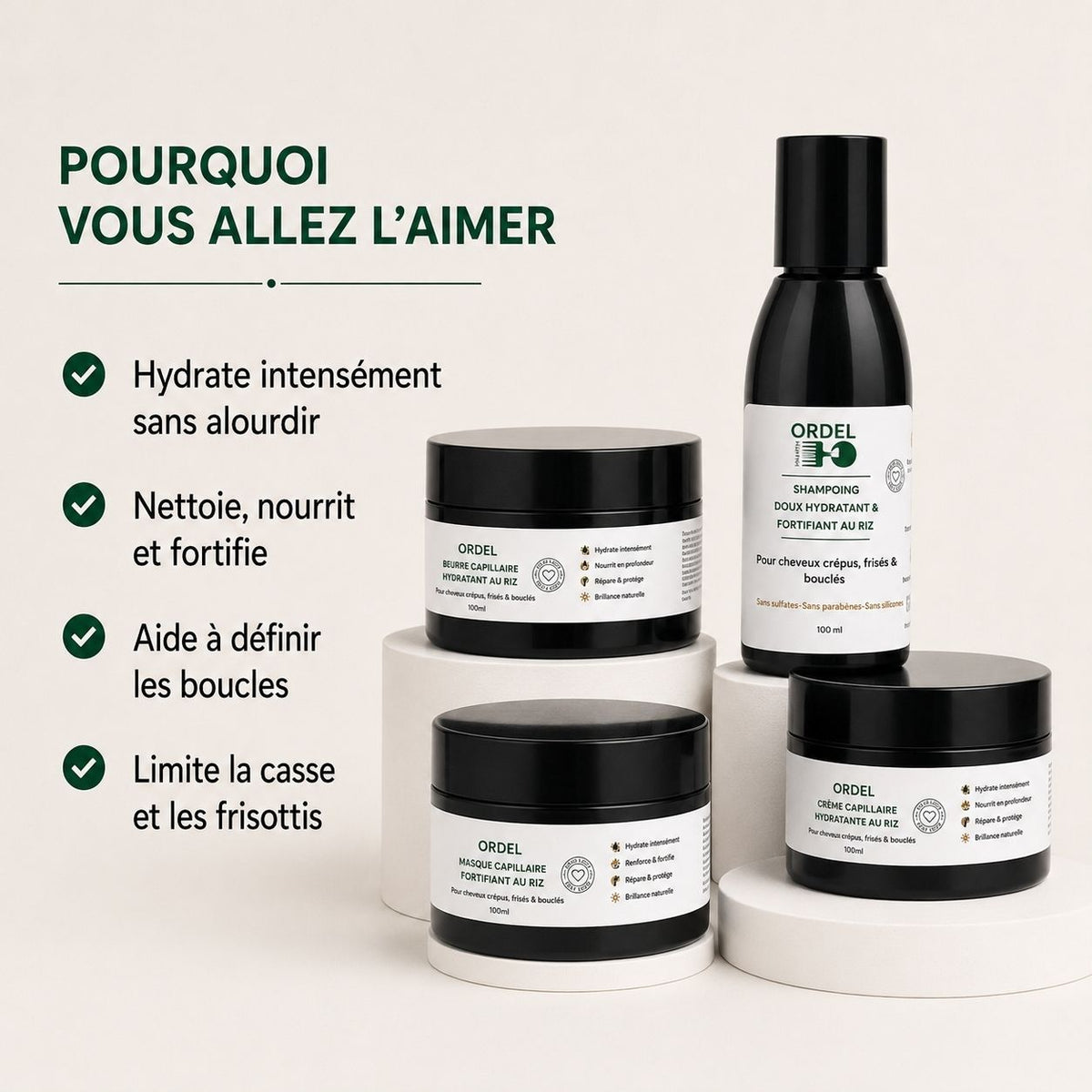 ✈️ Kit Voyage & Découverte – Rituel Complet au Riz (4 x 100ml)