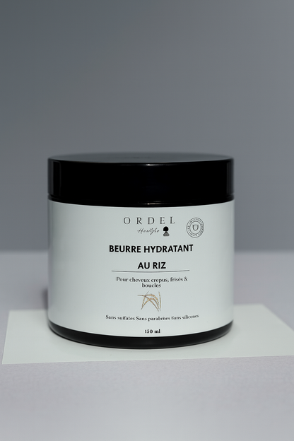 🍫 Beurre Capillaire au Riz & Cacao – Protection & Rétention de Longueur