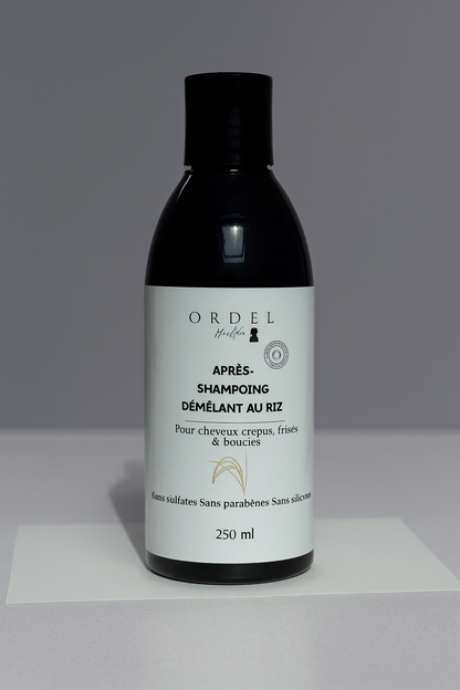 🌿 

Pack Lavage – ORDEL Hairfro
(Shampoing + Après-Shampoing – au riz & parfum signature vanille)
