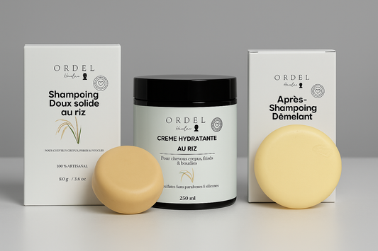 Pack Découverte – Essentiels au Riz | Routine capillaire naturelle ORDEL Hairfro