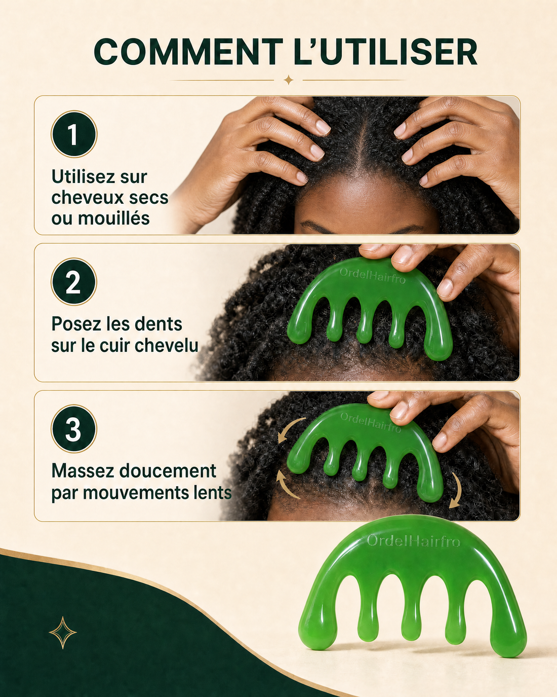 Rituels Racines— Masseur cuir chevelu OrdelHairfro