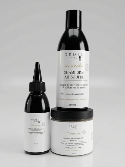 💙 Pack Traitement Complet CURASCALP – Adieu Pellicules & Démangeaisons