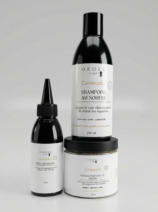 💙 Pack Traitement Complet CURASCALP – Adieu Pellicules & Démangeaisons