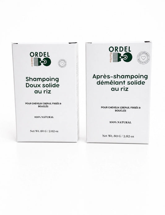 🌿 Duo Solide "Force &Nutrition" (Shampoing + Après-Shampoing )