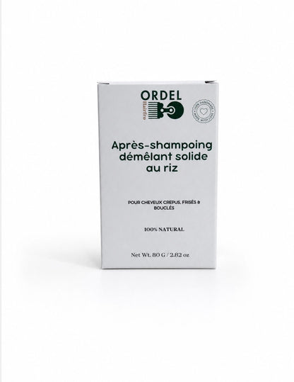 🧼 Après-Shampooing Solide au Riz – Démêlage & Brillance