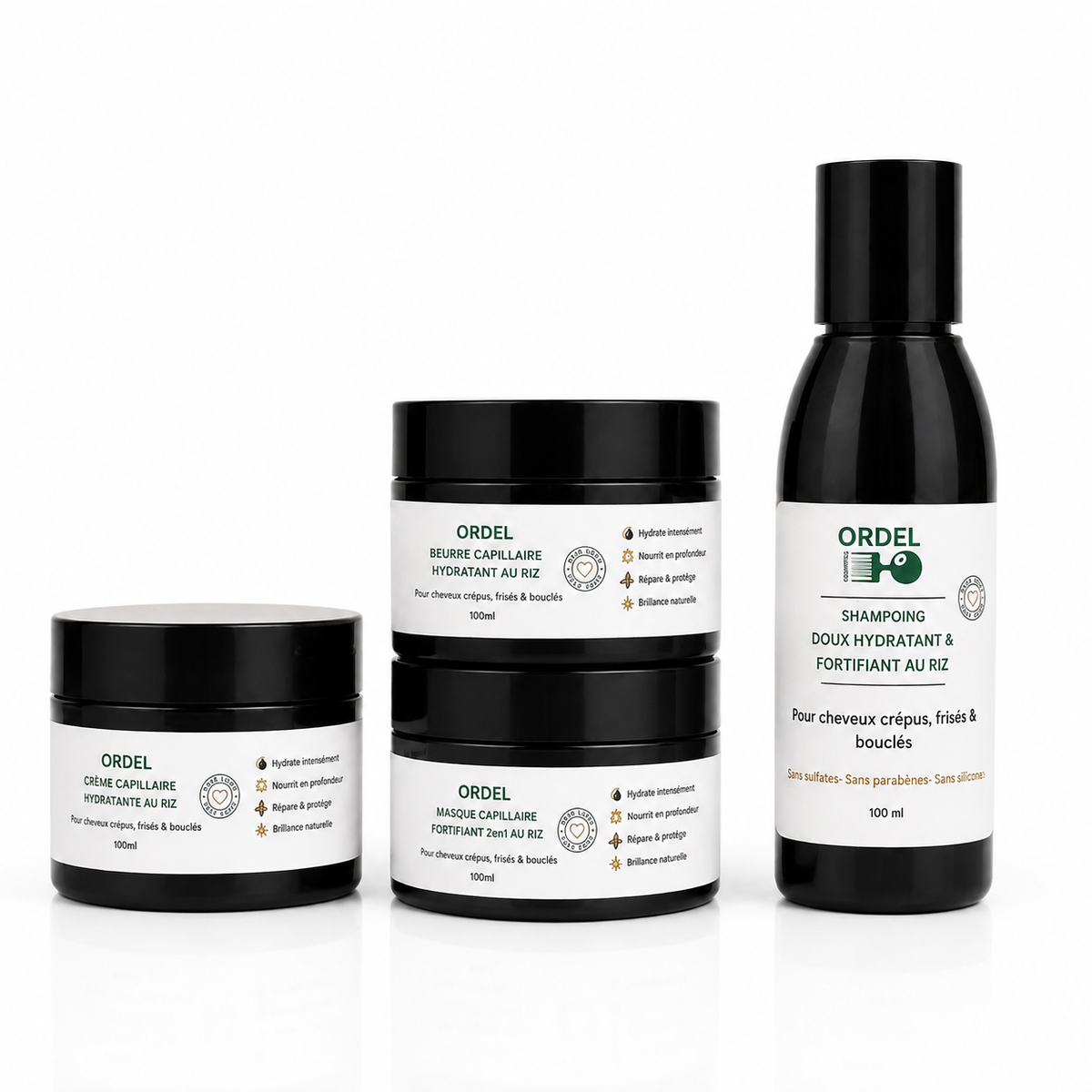 ✈️ Kit Voyage & Découverte – Rituel Complet au Riz (4 x 100ml)