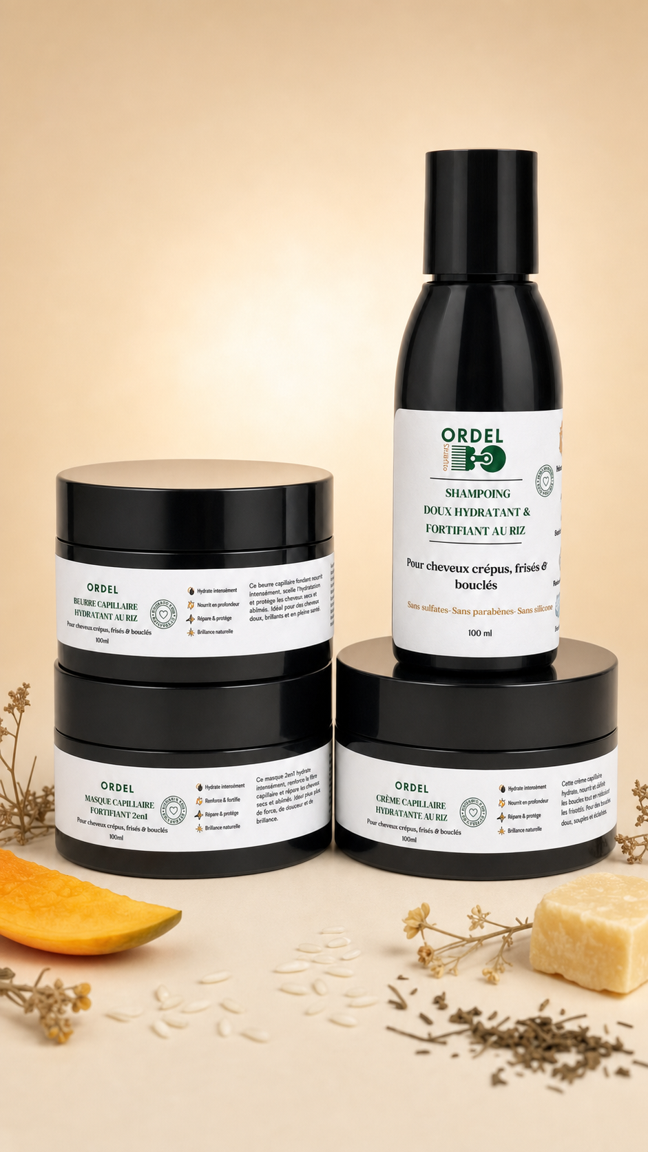 ✈️ Kit Voyage & Découverte – Rituel Complet au Riz (4 x 100ml)/ Duo Détoxiques curascalp (2 x 100 ml)