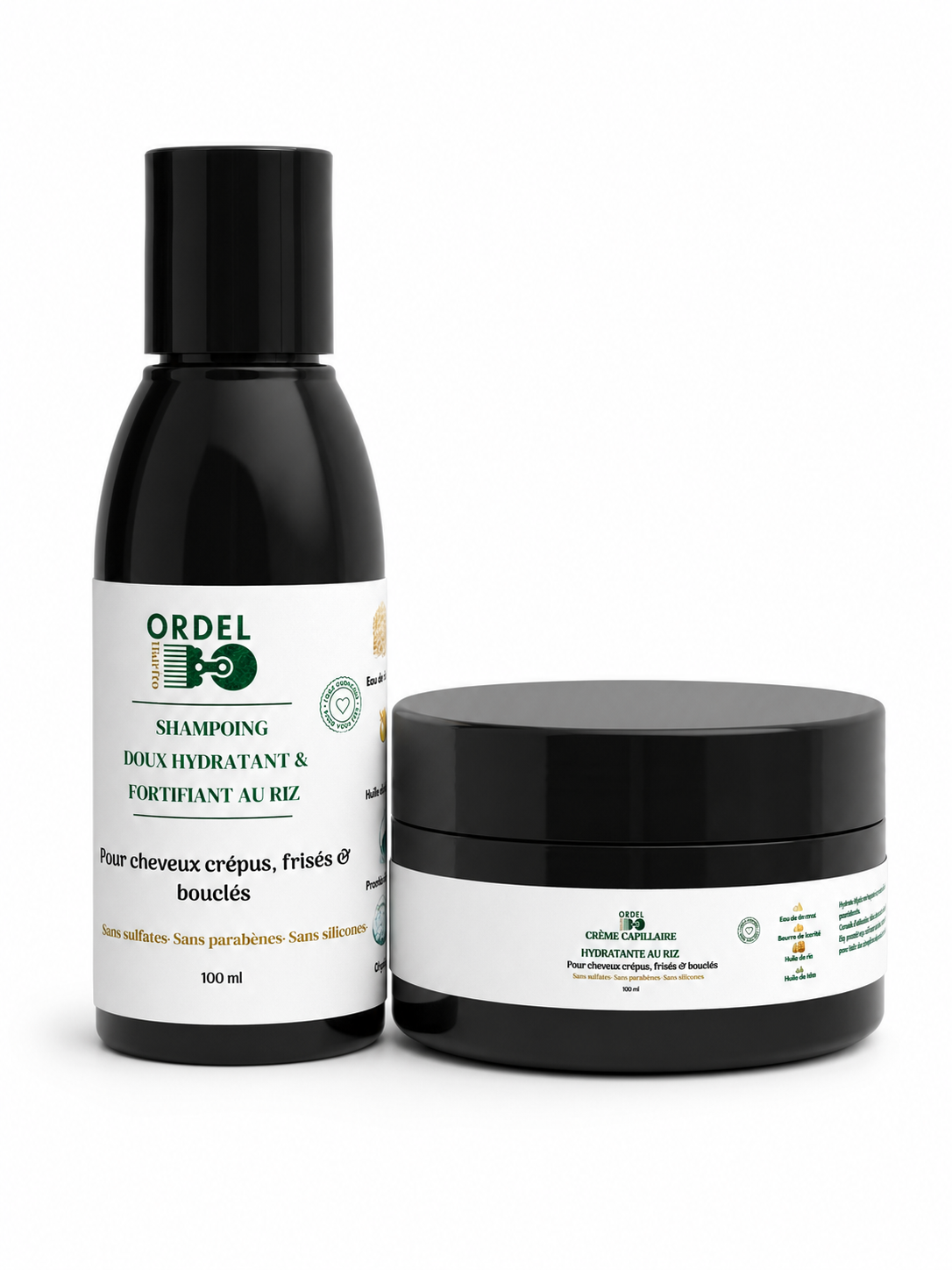 ✈️ Kit Voyage & Découverte – Rituel Complet au Riz (4 x 100ml)/ Duo Détoxiques curascalp (2 x 100 ml)