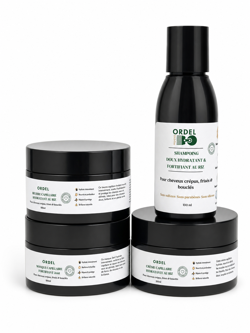 ✈️ Kit Voyage & Découverte – Rituel Complet au Riz (4 x 100ml)/ Duo Détoxiques curascalp (2 x 100 ml)
