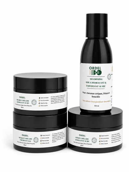✈️ Kit Voyage & Découverte – Rituel Complet au Riz (4 x 100ml)/ Duo Détoxiques curascalp (2 x 100 ml)