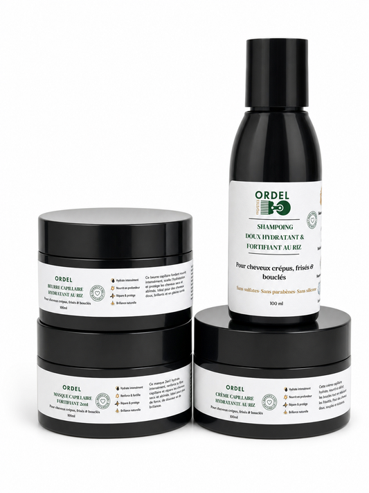 ✈️ Kit Voyage & Découverte – Rituel Complet au Riz (4 x 100ml)/ Duo Détoxiques curascalp (2 x 100 ml)