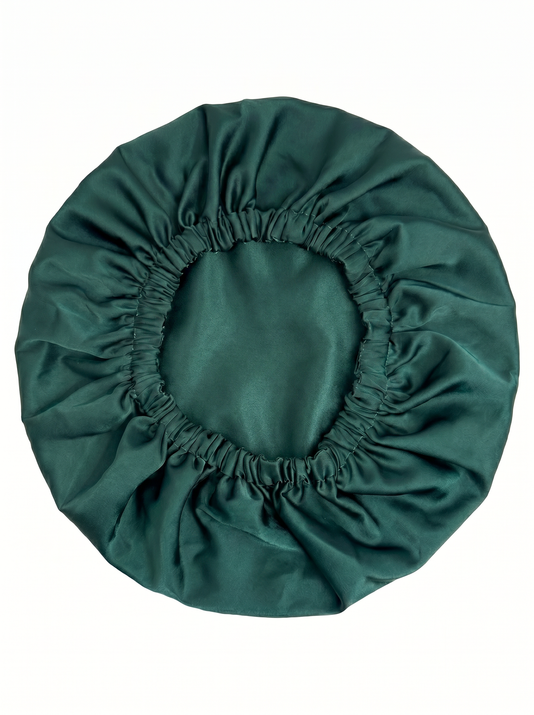 🌙 Bonnet de Nuit Premium en Soie & Satin – Réversible Vert Émeraude & Champagne