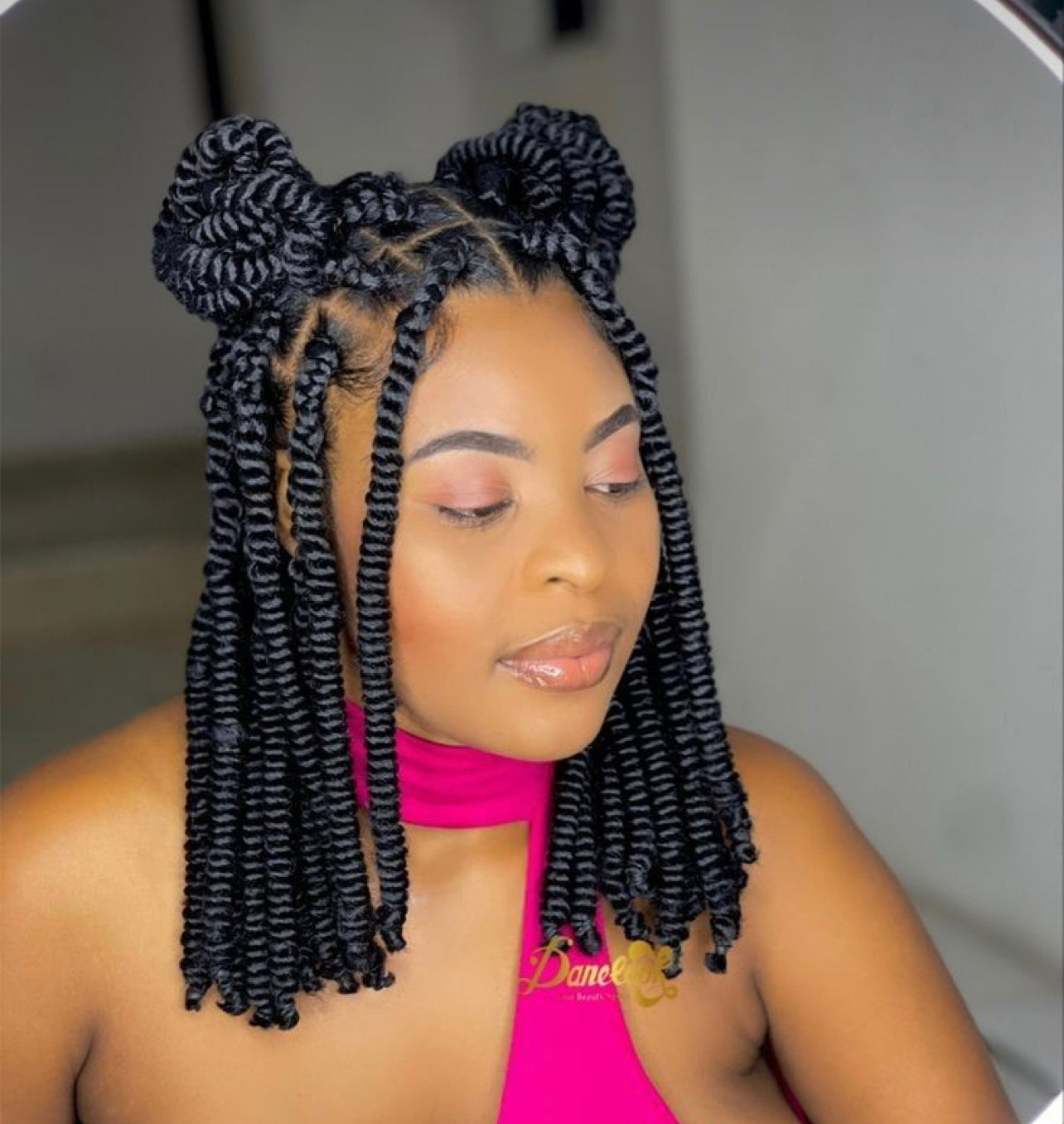 Afro spring twist hair