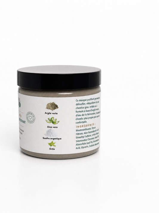 💛 Masque Purifiant au Soufre – Anti-Pelliculaire & Apaisant | CURASCALP