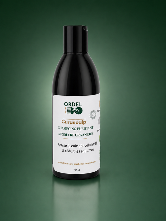 🧊 Shampoing Purifiant au Soufre organique – Équilibre & Fraicheur | CURASCALP